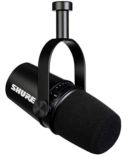 Shure MV7 USB Microphone for Podcasting, Recording, Live Streaming & Gaming,...