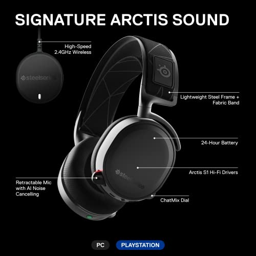 SteelSeries Arctis 7 - Lossless Wireless Gaming Headset with DTS Headphone: X...