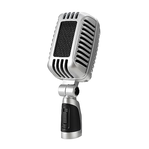 CAROL Vintage Retro Dynamic Vocal Microphone - Super-Cardioid for Live...