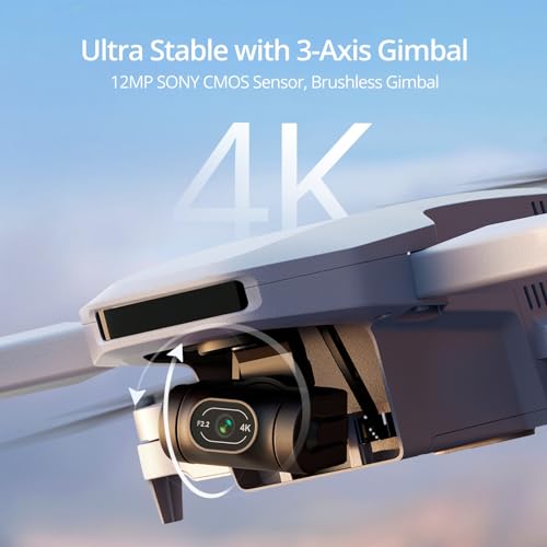 Potensic ATOM Combo 4K GPS Drone, 3-Axis Gimbal, 6KM Transmission <249g, 32-min...