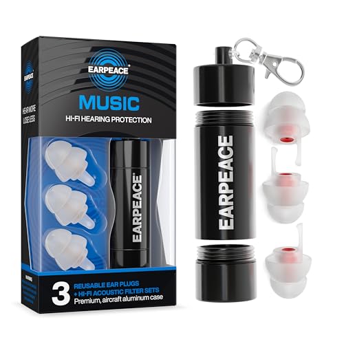 EarPeace High Fidelity Concert Ear Plugs - Hearing Protection Earplugs for...