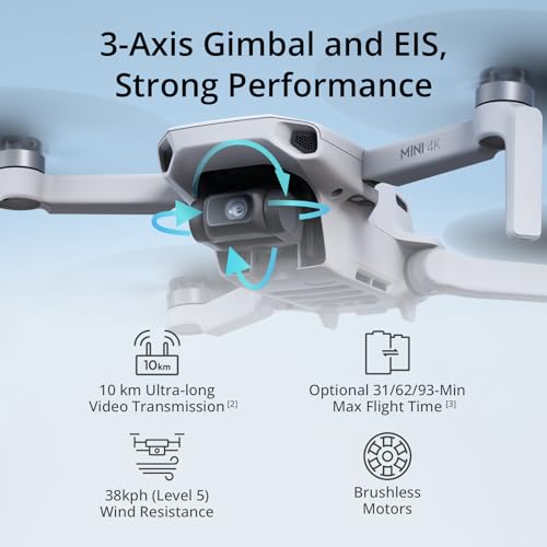 DJI Mini 4K Fly More Combo, Drone with 4K UHD Camera for Adults, Under 249 g,...