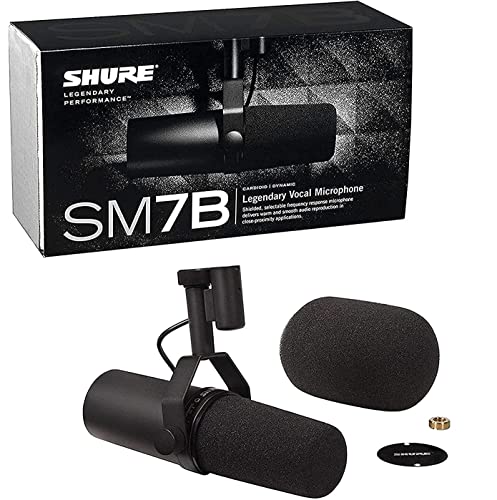 Shure SM7B Vocal Dynamic Microphone Broadcast, Podcast & Recording, XLR Studio...