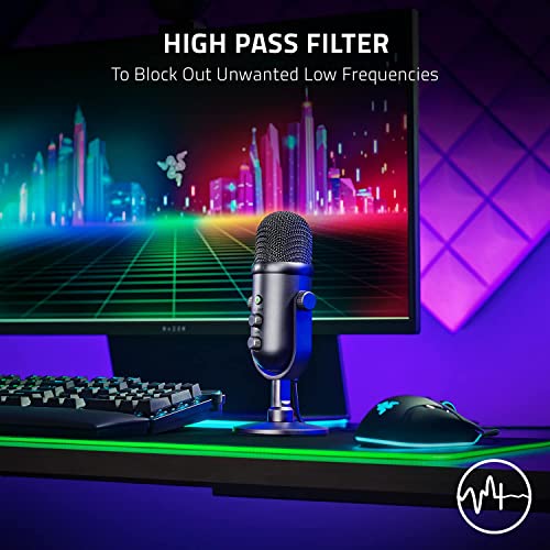 Razer Seiren V2 Pro USB Microphone for Streaming, Gaming, Recording, Podcasting...