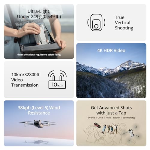DJI Mini 3 Fly More Combo – Lightweight and Foldable Mini Camera Drone with 4K...