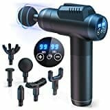 Muscle Massage Gun Deep Tissue Percussion Massager - Handheld Electric Body Massagers Sports Drill for Athletes Pain Relief&Relax, Super Quiet Brushless Motor Cordless,20 Speed Level,Wattne W2 (Black)